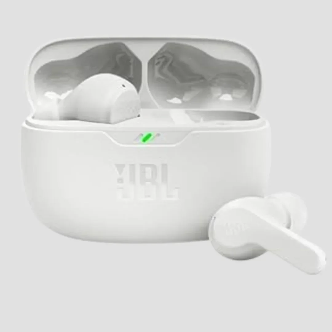 JBL Vibe Beam True Wireless Headphones - White, Small