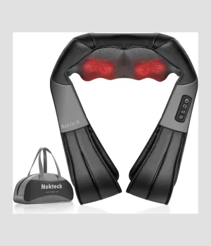 Nekteck Shiatsu Neck and Back Massager with Soothing Heat